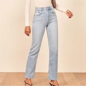 Reformation Jeans Julia Crop High Cigarette Jean Powell Wash Size 26